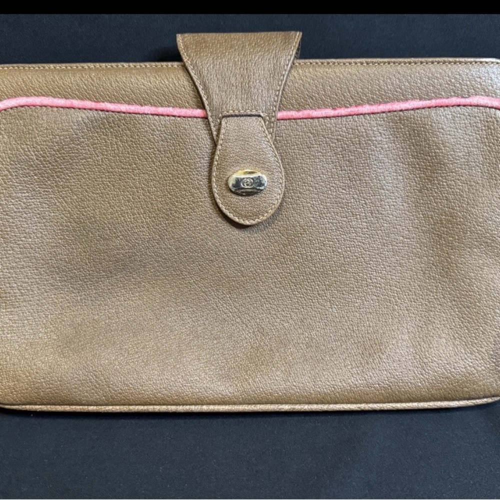 GUCCI Vintage 1985 Rare Clutch with Original Receipts